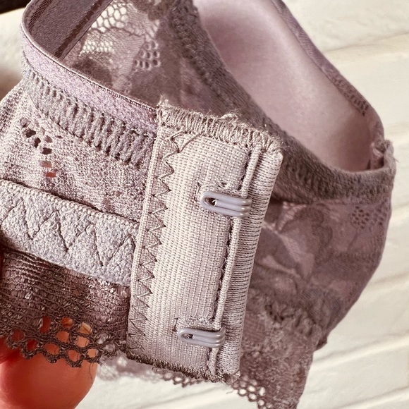 NWT Soma Signature Lace Longline Wireless Lined Bralette L Excalibur Grey #0465 - Picture 9 of 14